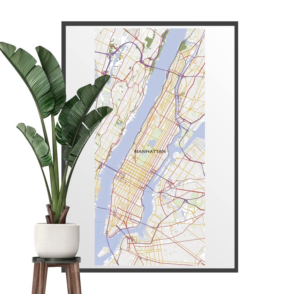 ニューヨーク 地図 ロウワー・マンハッタン 大判 91cm x 61cm